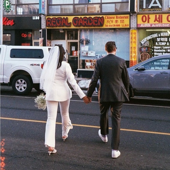 White Meshki Pant Suit - Picture 3 of 5